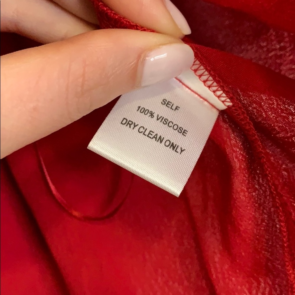 ABBELINE Red Tank w/ Lace V Neck - Picture 6 of 7